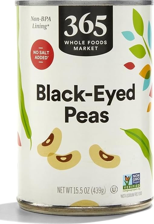 365 by Whole Foods Market, Blackeye Peas No Salt Added, 15.5 oz
