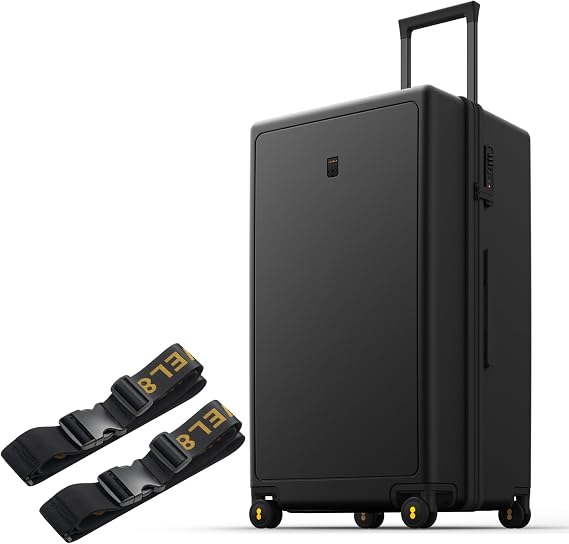 LEVEL8 Luminous 28 Inch Trunk Luggage with Luggage Straps