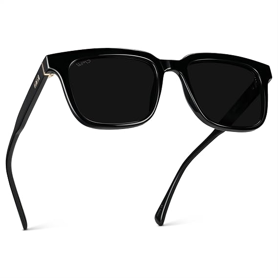 WearMe Pro Wilson Men's Polarized Sunglasses, Bold Square Acetate Frame