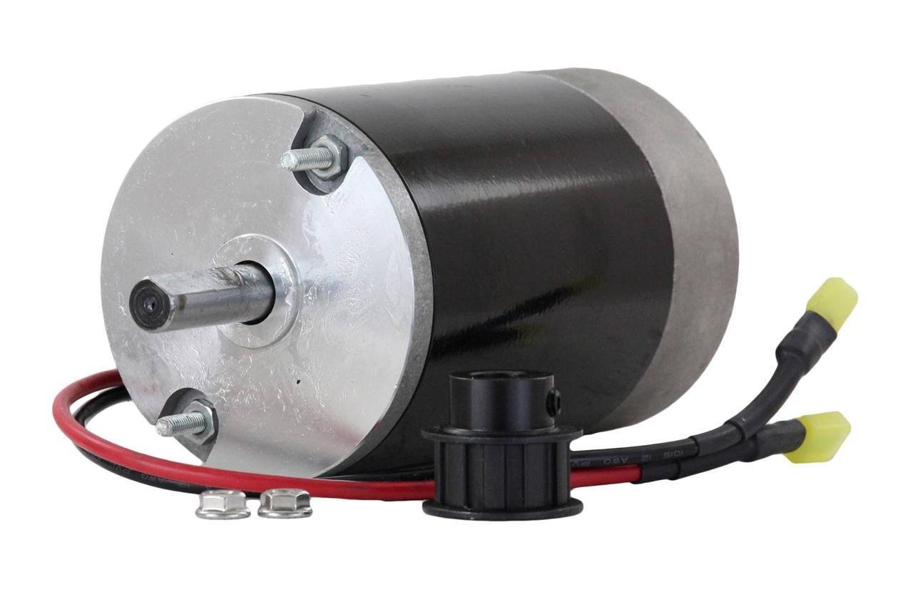 CRANK N CHARGE DC Electric Spinner Motor Compatible withReplacement for Western Tornado 10T Cogged Pulley 78300, P3035