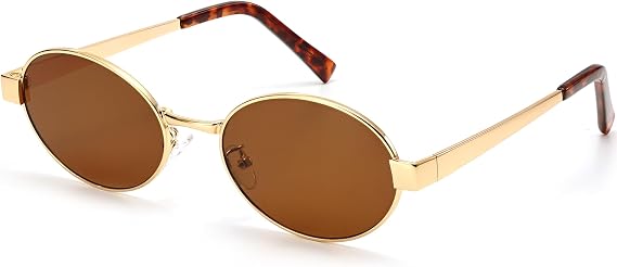 Retro Oval Sunglasses for Women Men Shade UV400 Protection Trendy Style