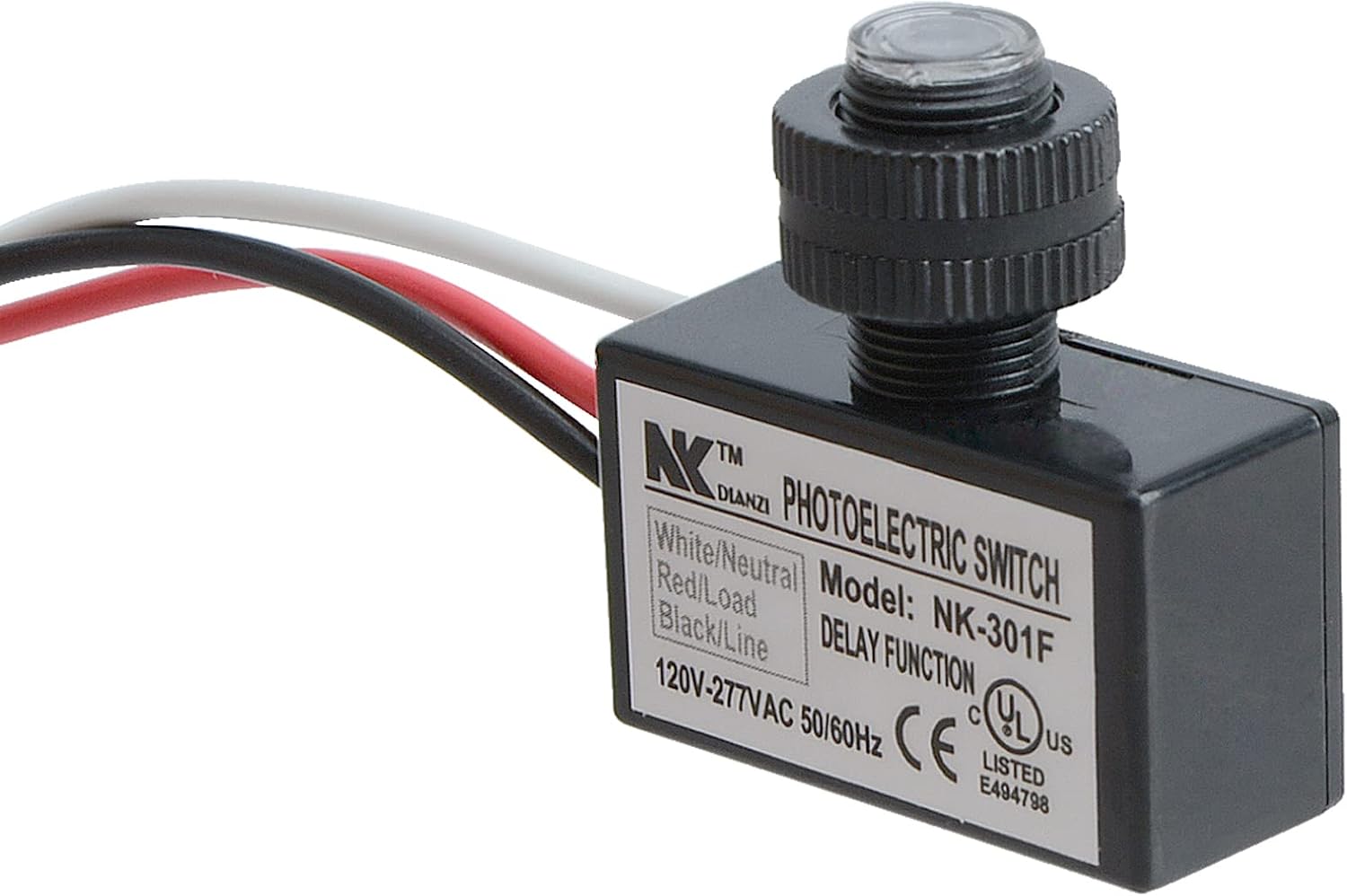 YXQ AC 120-277V Current Photoelectric Switch, NK-301F Dusk to Dawn Button Flush Mount Photo Control Eye Switch Light Photocell Sensor