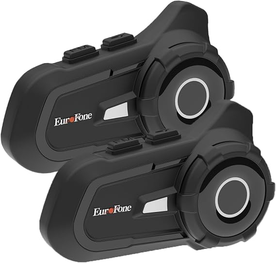 S2 Helmet Bluetooth Headset,800meters 2 Riders Bluetooth Helmet Intercom Headset with CVC Noise Sound Quality Speakers Communication Systems Motorcycle(2 Pack)