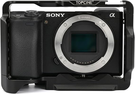 Camera Cage for Sony ZV-E10 II with Arca Base Plate | Designed for Sony ZV-E10 II,Full Access to Camera Controls and Screen,Multiple Mounting Points for Accessories