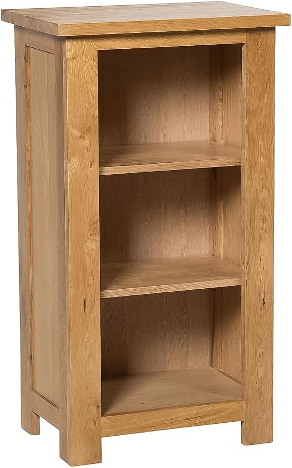 Hallowood Furniture Waverly Solid Wooden Oak Bookcase, Solid Oak Furniture