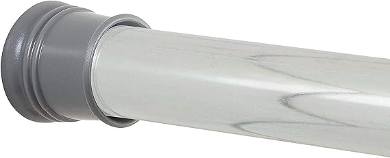 Zenna Home Adjustable Tension Stall Shower Rod, 27-40 Inches, Chrome