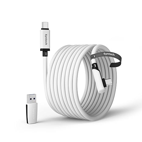 Syntech VR Link Cable 20FT for Meta Quest 3/3S/2, USB 3.0 Adapter