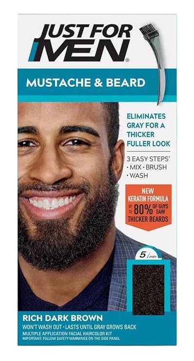 Just For Men Mustache & Beard #M-47 Rich Dark Brown 2 Pack