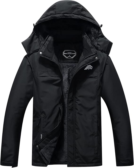 OTU Men's Waterproof Ski Jacket Snowboarding Windbreaker Warm Winter Hooded Mountain Snow Coat Small