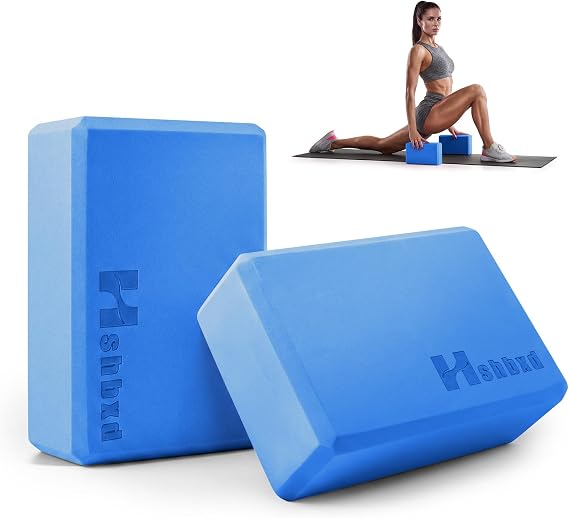 2 Pcs Yoga Blocks, High Density EVA Foam, Non-Slip, 9x6x3"