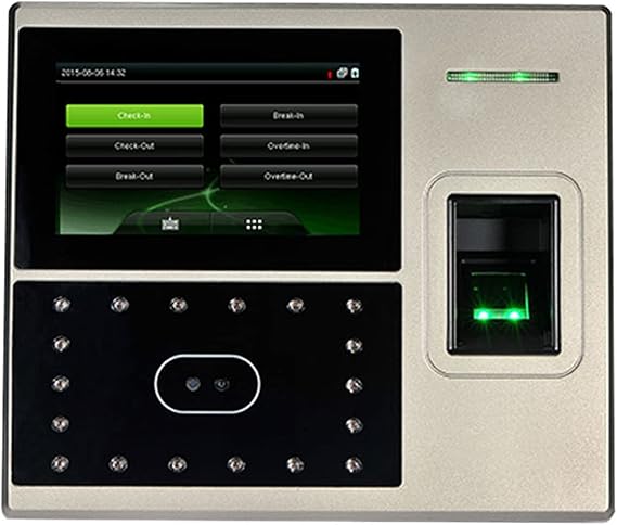 Time Attendance Machine Office Electronics 800 Iface800TCP/IP Biometric Fingerprint Face Facial Time Attendance Door Access Control Time Clock Time Recorder System (Color : Uface800)
