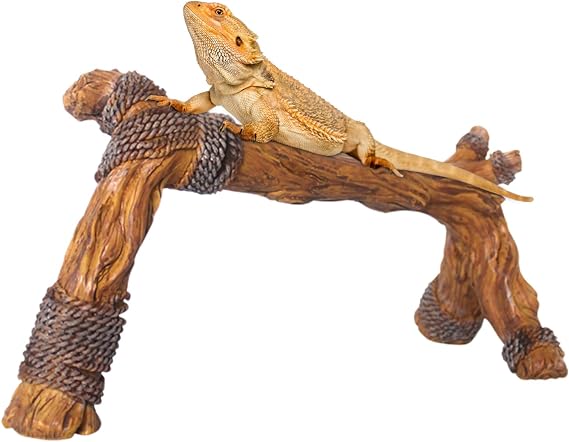 Climbing Branches for Reptile Tank | Bearded Dragon Resin Climbing Branch - Multi-functional Reptile Habitat Decoration for Snakes Spiders Frogs Lizards Tortoises