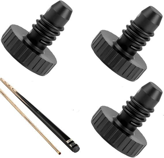 3PCS Snooker Cue Butt Protectors,Cue Bottom Cover Pool Rubber Bumper with John Parris,Peradon,Britannia,Master Cues Accessories