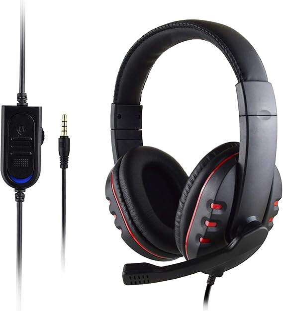 PS4 Headset Gaming Headphone Wired with Mic for Marathon Gaming Sessions