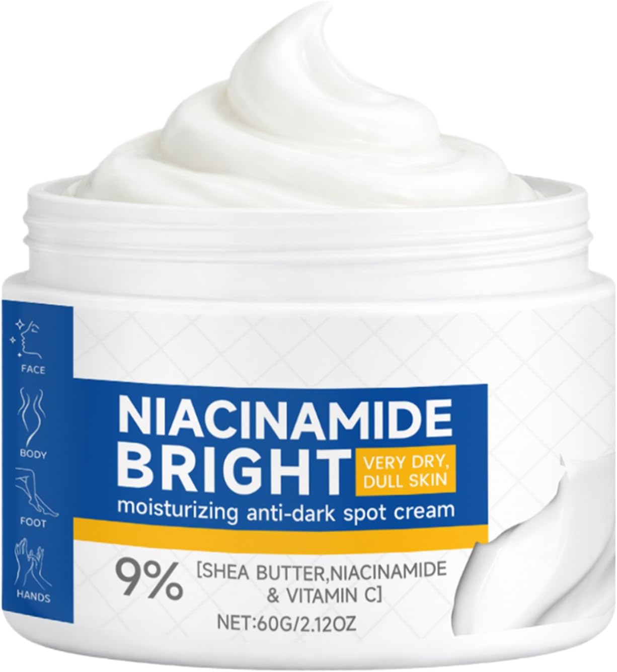 Face Care Cream - 60g Fast Absorption Restore Shine,Face Skin Brightening Cream - for Home Dorm Travel Short Trips Overnight Hands Feet Elbows Wife Girlfriend Mother