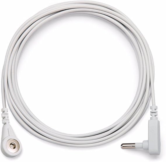 Grounding Cord, Replacement Grounding Cable Accessories for Grounding Sheets. Fits All Popular Brands White, 15 Feet