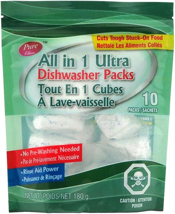 Dishwasher Packs 180g All in 1 Ultra by Pure-kleen