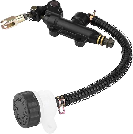 Keenso Rear Brake Master Cylinder, Motorcycle Rear Brake Hydraulic Master Cylinder with Reservoir