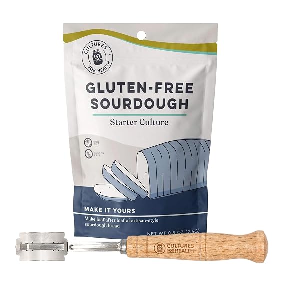 Cultures for Health Bread Lame + Gluten Free Sourdough Starter Culture Bundle | Essential Baking Supplies for Homemade Bread | DIY Breadmaking