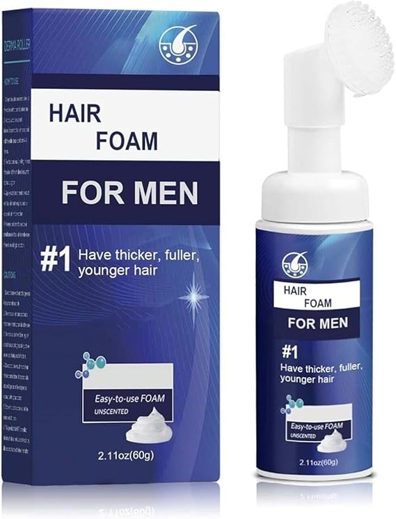Men's Hair Care Foam, Men's Hair Regrowth Treatment Foam, Repair Consolidate Hair, Promotes New Hair & Enhances Scalp Health, Nourishes Hair, for All Types Hair (1)
