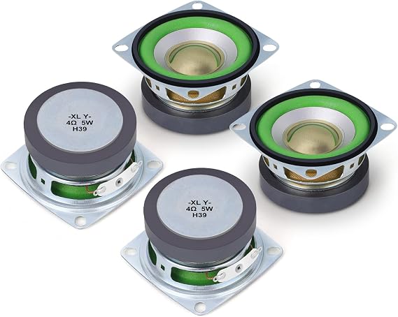 MakerHawk 2" 4 Ohms 5W Full Range Audio Speaker Stereo Woofer Loudspeaker for Arduino Mini Speaker Smart Voice Devices (4pcs)