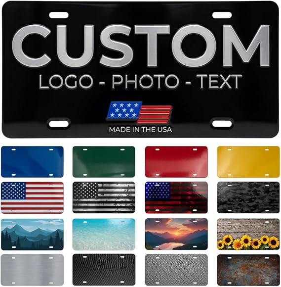 Custom License Plate for Cars & Trucks Add Personality & Style to Your Ride