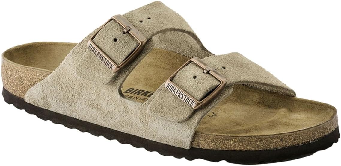Birkenstock Womens Arizona Suede Taupe - 37 (US Men's 4.0-4.5; Wmn's 6.0-6.5) B(M) US