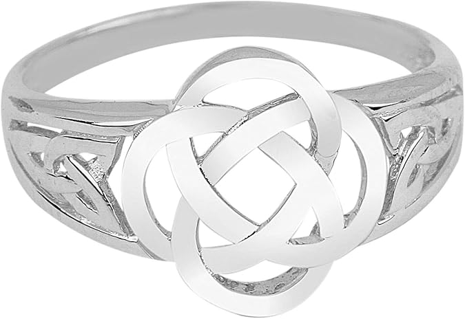 Sterling Silver Ladies Trinity Triquetra Ring (14.25)