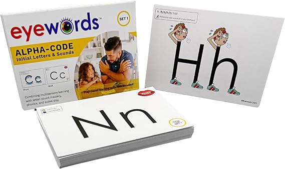 Alpha-Code Set 1 Phonics Cards, 43 Dual-Sided 4x6, K-3