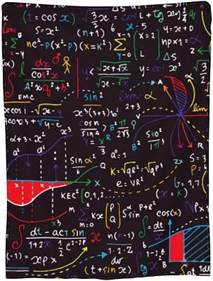 Math Education Geometrical Fuzzy Cozy Blanket Flannel Fleece Blanket Warm Plush Throw Blanket for Chair Sofa Bed