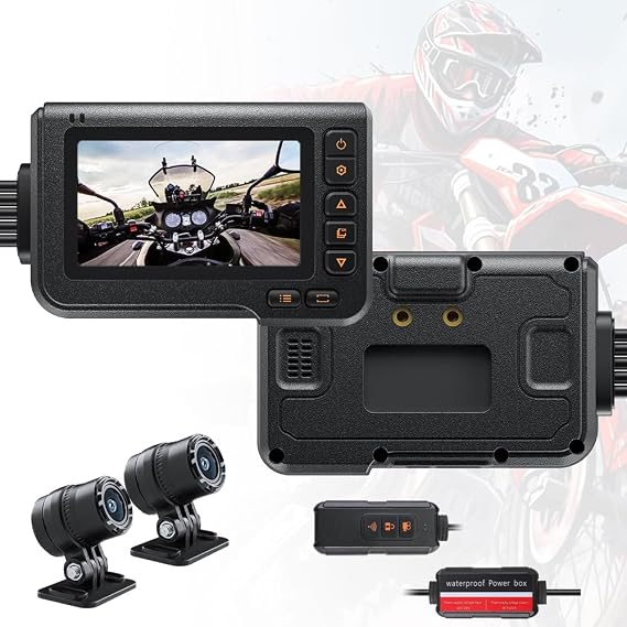 ZEXMTE Motorcycle Dash Cam, Digital Video recorders, Motorcycle Car Play & Motorcycle Auto Touch Screen,1080P Cameras,Waterproof