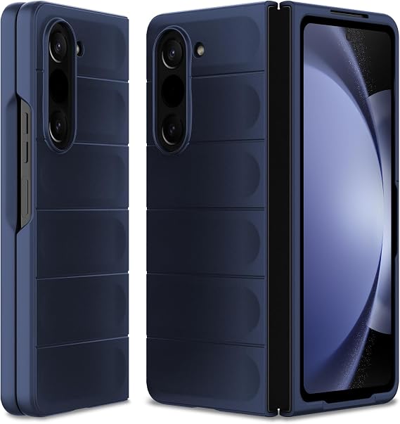 Case for Samsung Galaxy Z Fold 5, Hard PC Slim Fit Bumper Case, Anti-Scratch Shockproof Protective Phone Cover, Blue