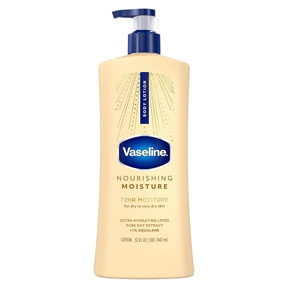 Vaseline Nourishing Moisture Body Lotion for Dry Skin + Oat Extract 32oz