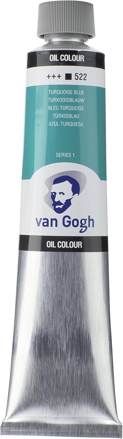 Van Gogh Oil Color Paint, 200ml Tube, Turquoise Blue 522