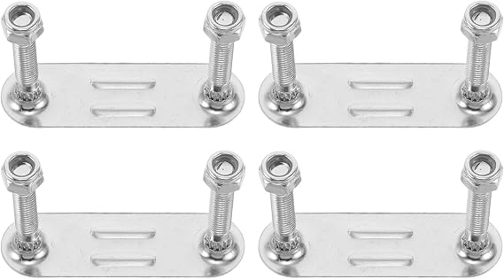 Double Row Roller Skate Plate Mount Kit, 4Pcs Shock Absorbing Hardware Brackets for Four Wheel Skates, Indoor Outdoor Use for Adults
