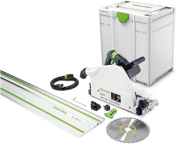 Festool TS 75 EQ-F-Plus-FS Plunge Cut Circular Track Saw with 75-Inch Guide Rail 576118+491503