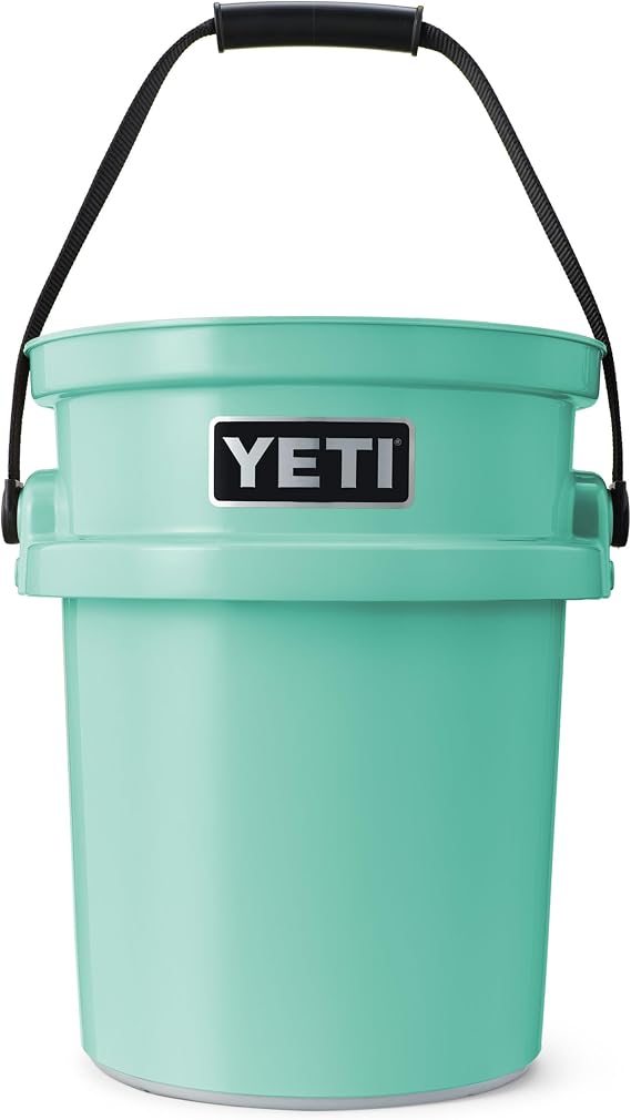 YETI Loadout 5-Gallon Bucket, Impact Resistant Fishing/Utility Bucket, Seafoam