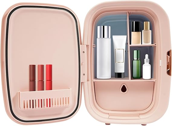 Cosmetic Refrigerator, Skincare Fridge with Smart Constant Temperature, Beauty Fridge for Skincare, Makeup & Perfumes, Pink