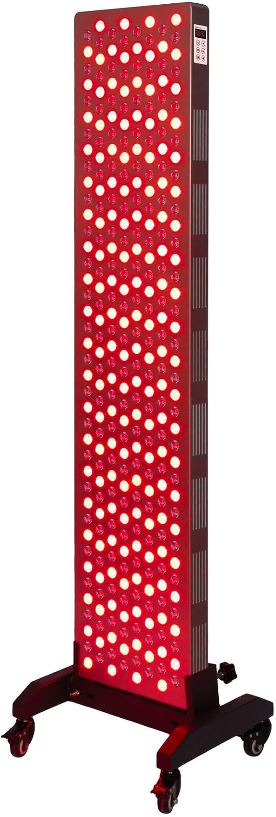 Supersred Red Light Therapy Stand,Mobile Stand for Therapy Devices,Adjustable Length and Width,Wheel Locks,Iron Base Stand Suitable for Multiple Panel Types,Black 