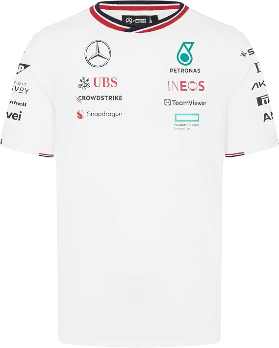 Mercedes AMG Petronas F1 Men's 2024 Team Driver Tshirt - White - Size: XXL