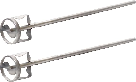 LM Stainless Steel Laboratory Mixer - 10-1/4" Shaft (2-Set) | Heavy-Duty Welded 304 Steel | Fits 1-Pt To 1-Gal Containers | 1/4-In Shank | Efficient Dual-Blade Action | Easy To Clean