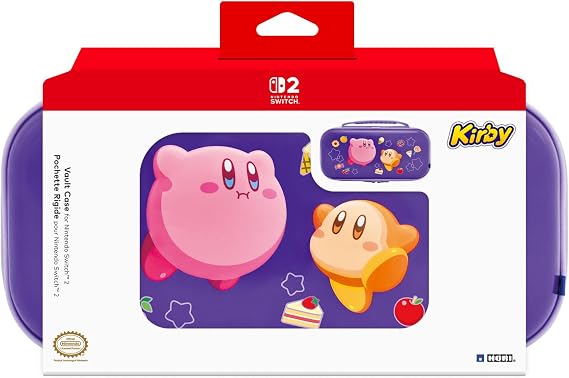 HORI Vault Case (Kirby & Waddle Dee) for Nintendo Switch 2 - Hard Shell Carrying Case for Switch 2 - Officially Licensed by Nintendo