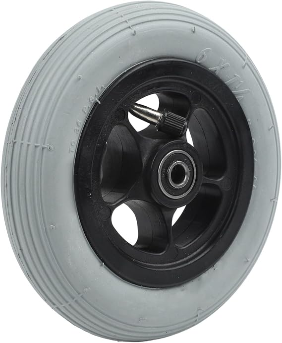 For Ottobock Compatible Electric Wheelchair Front Wheel 15 cm Outer Diameter 3.3 cm Tire Width Dual Axle Options (46 by 6-inch)