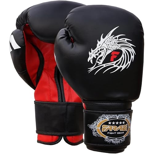 Farabi Sports Boxing Gloves Men & Women Kickboxing Gloves 8-oz 10-oz 12-oz 14-oz 16-oz Muay Thai Gloves for Boxing, Punching Bag, MMA, Muay Thai and Training
