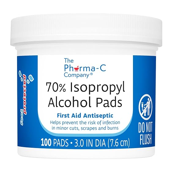 The Pharma-C Company - 70% Isopropyl Alcohol Pads [100 pads]