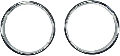 Omix-Ada | 12419.08 | Headlight Bezel Kit, Chrome | OE Reference: 55055046K | Fits 1997-2006 Jeep Wrangler TJ