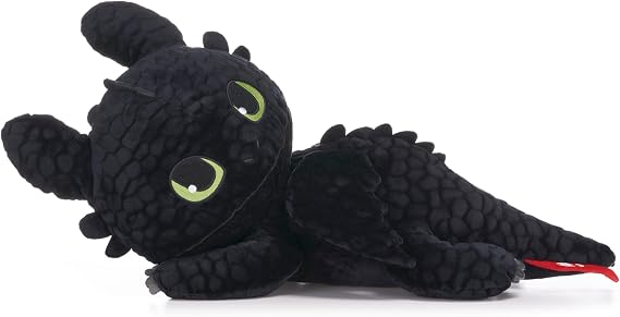 18" Extra Large Dragon Plush Toy with Lying Dragon and Teeth