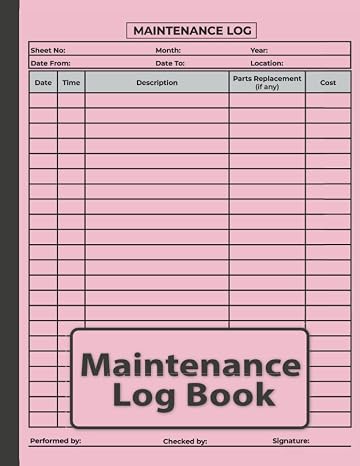 Maintenance Log Book: Maintenance log for recording repairs in Automotive, HVAC, Construction, and other fields.