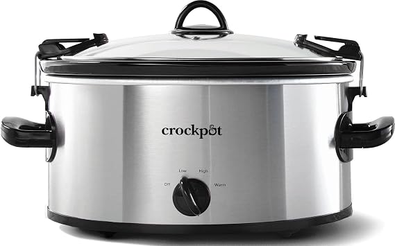 Crock-Pot Cook N Carry Oval Manual Portable Slow Cooker, Silver, 6-Quart