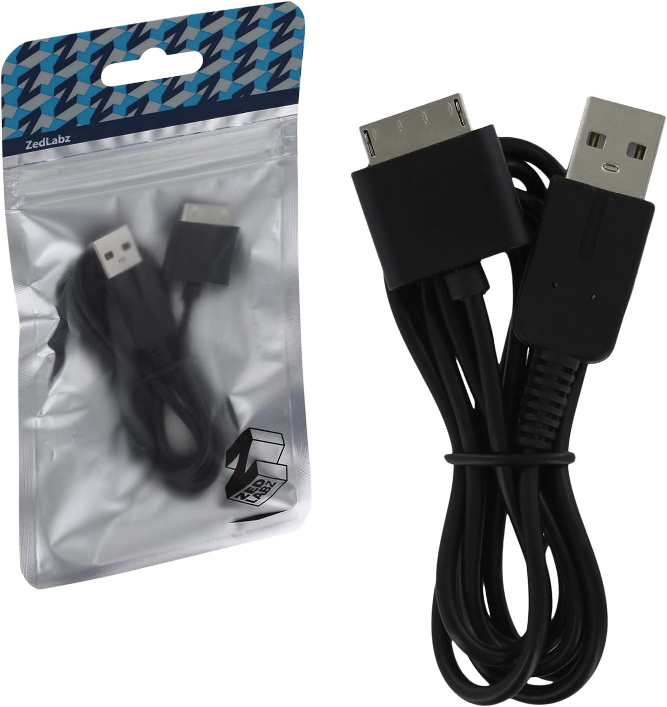 ZedLabz data sync and charge USB cable lead for Sony PSP Go handheld console (PSP-N1000 series) - 1M black